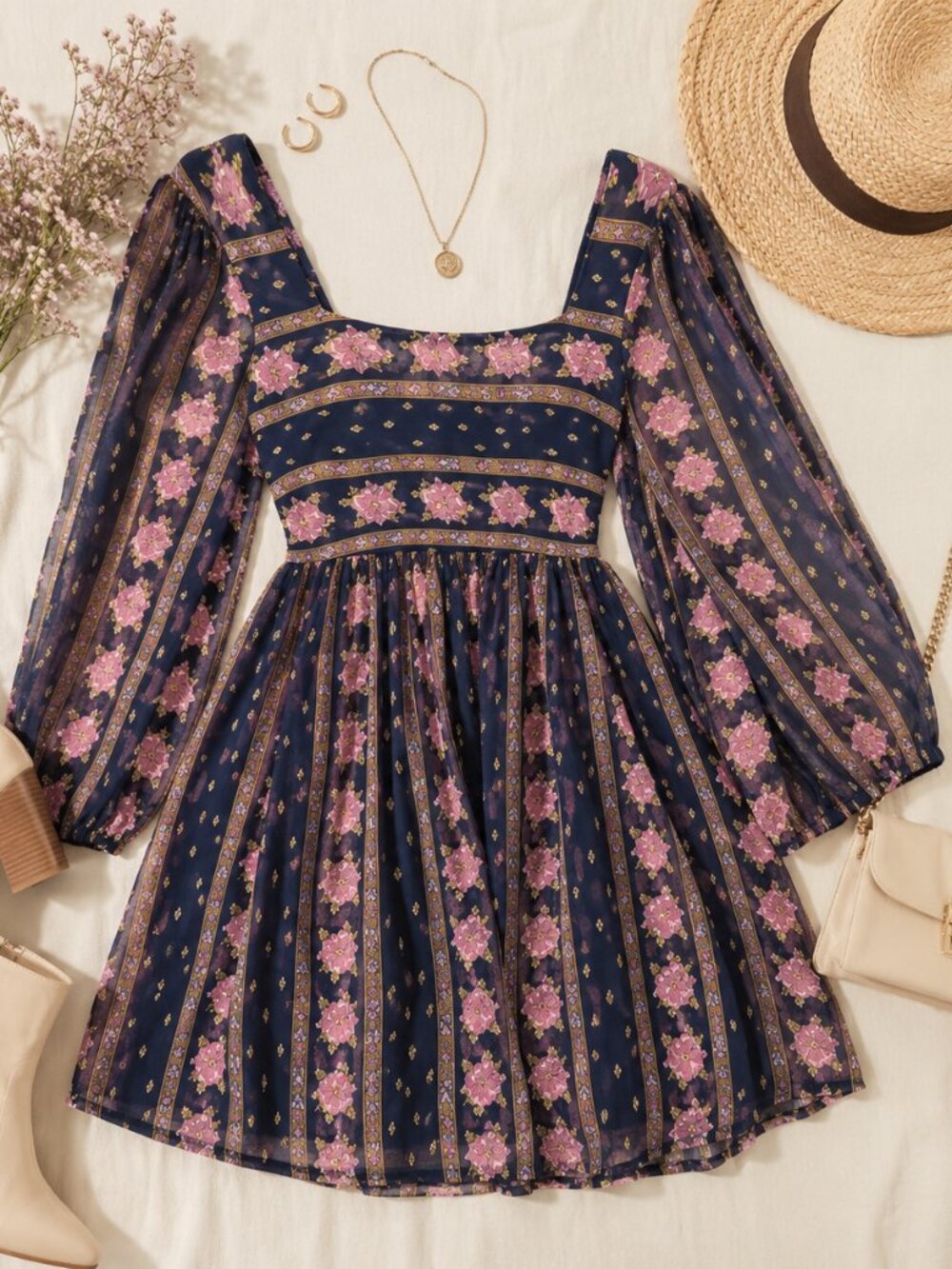 Modcloth Dress Women's Floral Paisley Size 10
